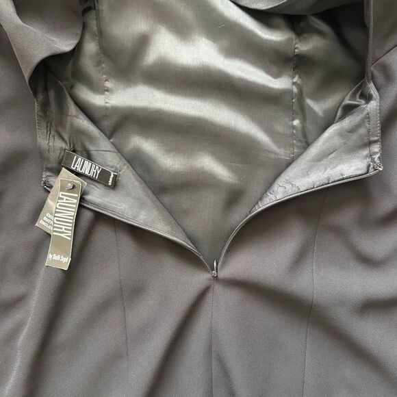 LAUNDRY BY SHELLI SEGAL NWT Black Halter Dress Cocktail Size 12 - Picture 6 of 8